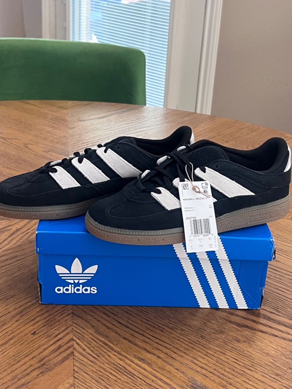 adidas Black & White Handball Spezial Unisex Suede Sneakers